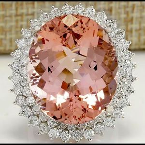 S925 Silver ring W/Oval cut PINK SAPPHIRE